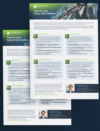 Teaser zum One-Pager Supply Chain Resilienz