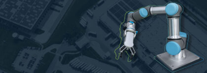 Headerbild zur Leistungsseite Manufacturing Footprint, zeigt Roboterarm