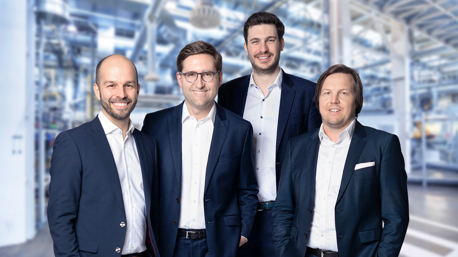 Die Geschäftsleitung von Rothbaum: Dr. Clemens Wolf, Dr.-Ing. Kai Philipp Bauer, Philipp Kappus und Philipp Carl (von links)